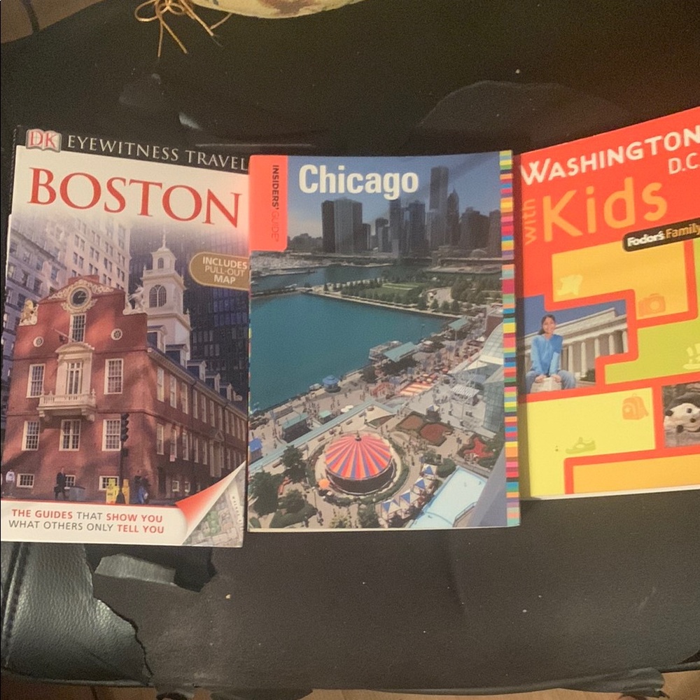 Brand New 3 Travel Guides Lot Boston, Chicago, Washington D.C. Over $60 Value!